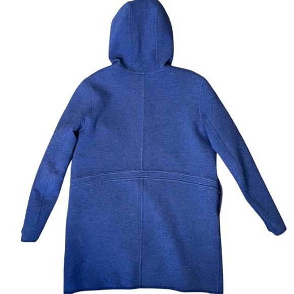 Lululemon City Bound Wrap Jacket Womens M Indigo Blue Reversable Hooded Pockets - Picture 2 of 9